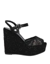 Le Silla Woman Sandals Black Size 11 Textile Fibers In Black