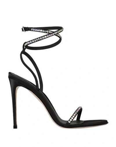 Le Silla Woman Sandals Black Size 10 Textile Fibers