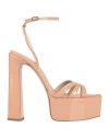 Le Silla Woman Sandals Blush Size 11 Leather In Neutral