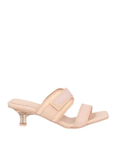 Le Silla Woman Sandals Blush Size 11 Textile Fibers In Neutral
