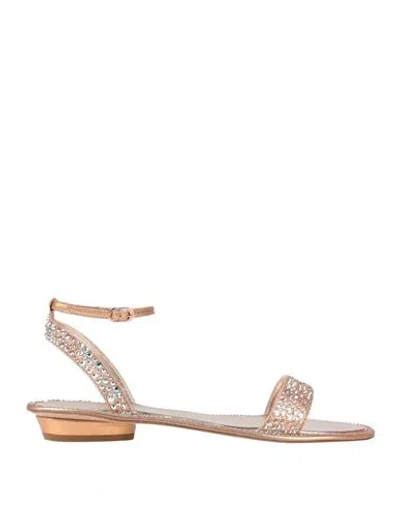 Le Silla Woman Sandals Copper Size 6.5 Leather In Orange
