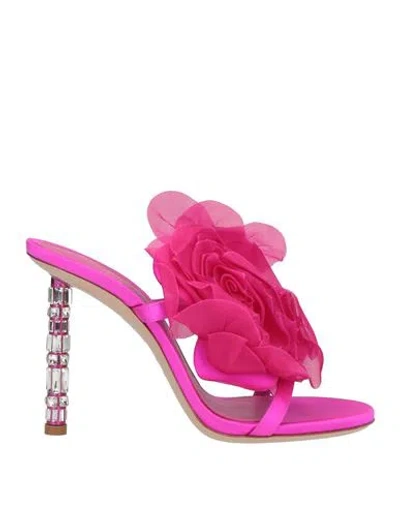 Le Silla Woman Sandals Fuchsia Size 8.5 Textile Fibers In Purple