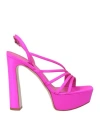 Le Silla Asymmetric Block Heel Platform Sandals In Pink