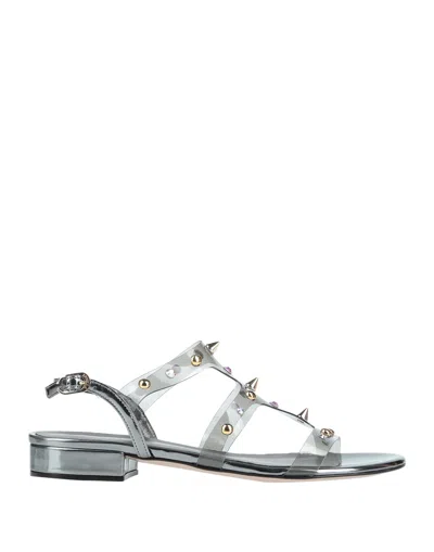 Le Silla Sandals In Lead