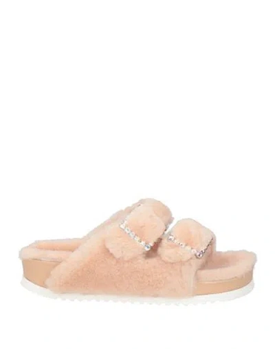 Le Silla Rita Buckle-embellished Slipper In Pink