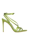 Le Silla Woman Sandals Lime Green Size 12 Textile Fibers