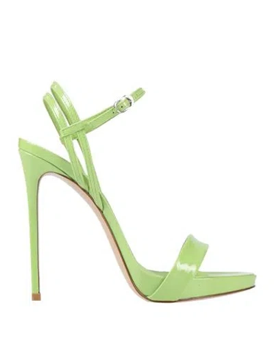 Le Silla Woman Sandals Lime Green Size 8 Soft Leather