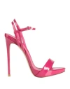 Le Silla Woman Sandals Magenta Size 7 Soft Leather