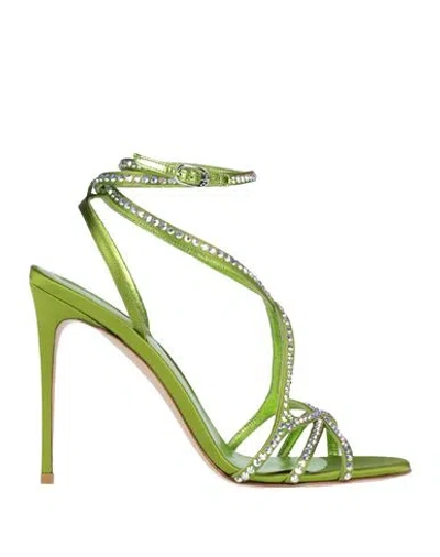 Le Silla Woman Sandals Military Green Size 8 Textile Fibers