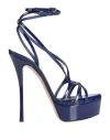 Le Silla Woman Sandals Navy Size 8 Calfskin