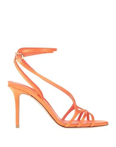 Le Silla Woman Sandals Orange Size 6 Technical Fibers