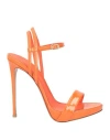 Le Silla Woman Sandals Orange Size 7.5 Soft Leather