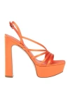 Le Silla Scarlet Strappy Sandals In Orange