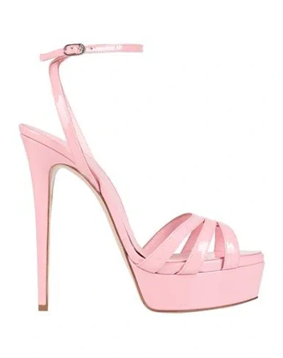Le Silla Woman Sandals Pink Size 12 Leather