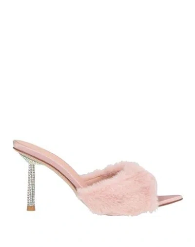 Le Silla Woman Sandals Pink Size 5.5 Leather, Textile Fibers