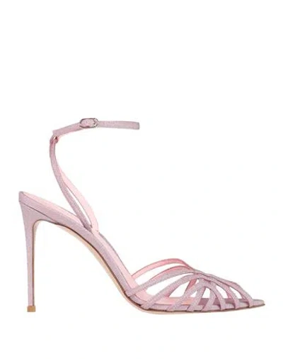 Le Silla Woman Sandals Pink Size 5.5 Textile Fibers