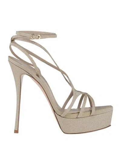 Le Silla Woman Sandals Platinum Size 5.5 Leather In Grey