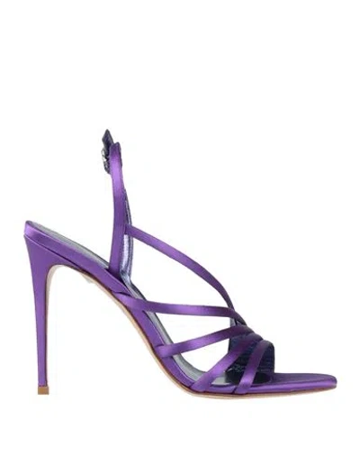 Le Silla Scarlet Strappy Sandals In Purple