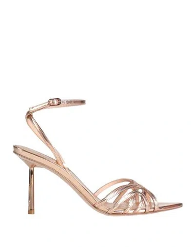 Le Silla Woman Sandals Rose Gold Size 7 Leather
