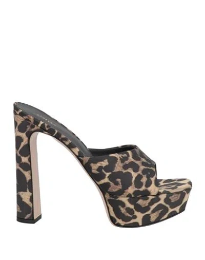 Le Silla Woman Sandals Sand Size 11.5 Textile Fibers In Multi