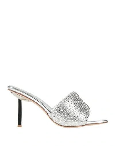 Le Silla Woman Sandals Silver Size 6 Leather