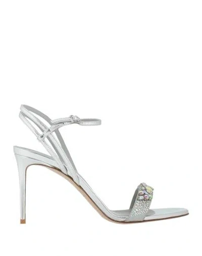 Le Silla Woman Sandals Silver Size 7 Leather
