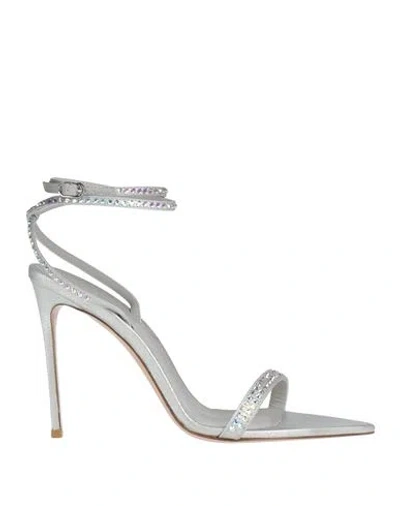 Le Silla Woman Sandals Silver Size 8 Leather