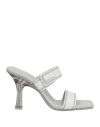 Le Silla Woman Sandals Taupe Size 8 Rubber In Silver