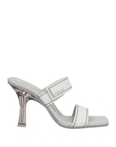 Le Silla Woman Sandals Taupe Size 8 Rubber In Gray