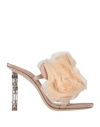 Le Silla Woman Sandals White Size 8 Textile Fibers In Neutral