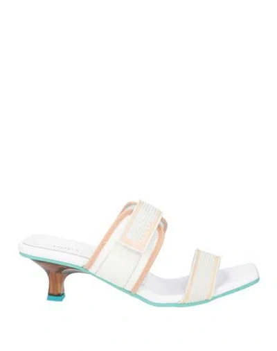 Le Silla Woman Sandals White Size 8.5 Textile Fibers