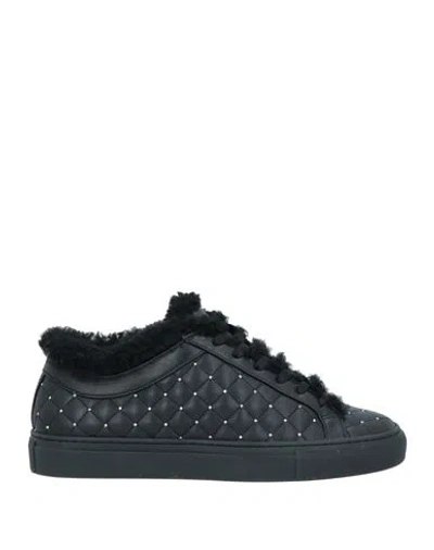 Le Silla Woman Sneakers Black Size 6.5 Soft Leather
