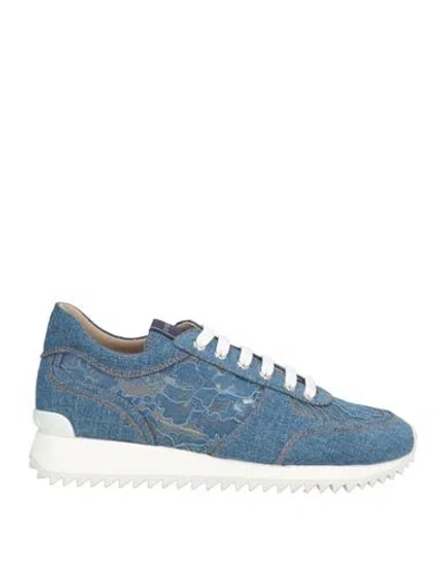 Le Silla Woman Sneakers Blue Size 7 Leather