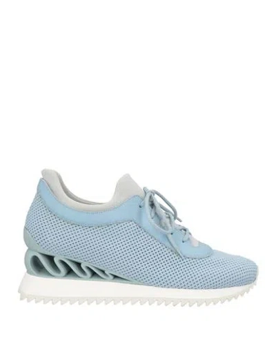 Le Silla Woman Sneakers Sky Blue Size 11 Leather, Textile Fibers