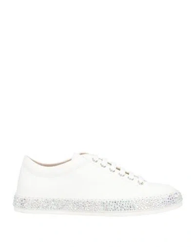LE SILLA LE SILLA WOMAN SNEAKERS WHITE SIZE 8 TEXTILE FIBERS