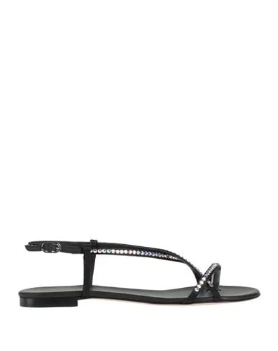 Le Silla Woman Thong Sandal Black Size 6.5 Textile Fibers