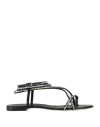 Le Silla Woman Thong Sandal Black Size 6.5 Textile Fibers