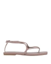 Le Silla Woman Toe Strap Sandals Blush Size 10 Soft Leather In Pink