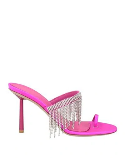 Le Silla The Jewels 80mm Fringed Sandals In Pink