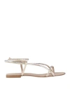 Le Silla Woman Thong Sandal Ivory Size 6.5 Textile Fibers In Neutral