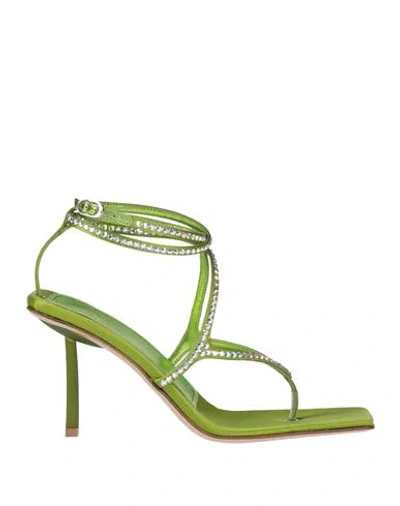 Le Silla Woman Thong Sandal Lime Green Size 8 Textile Fibers