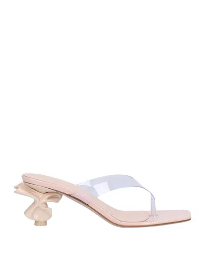 Le Silla Toe Strap Sandals In Transparent