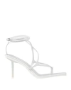 Le Silla Woman Thong Sandal White Size 11 Leather