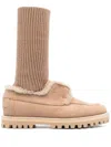Le Silla Suede Sock-ankle Boots In Brown