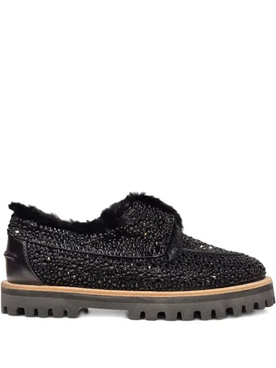 Le Silla Yacht Loafers In Black