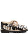 Le Silla Yacht Shearling-lining Felted Loafers In Black