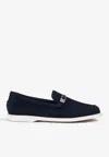 Le Silla Yacht Suede Loafers In Black