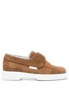 Le Silla Yacht Suede Loafers In Brown