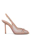 Le Silla 'vittoria' Slingback With Bow Detail And Mesh Panels