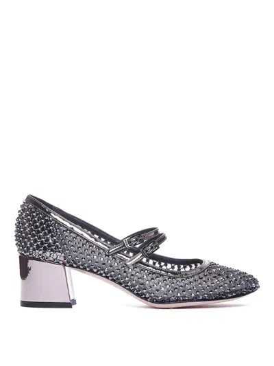 Le Silla Gilda Mary Jane Pumps In Silver